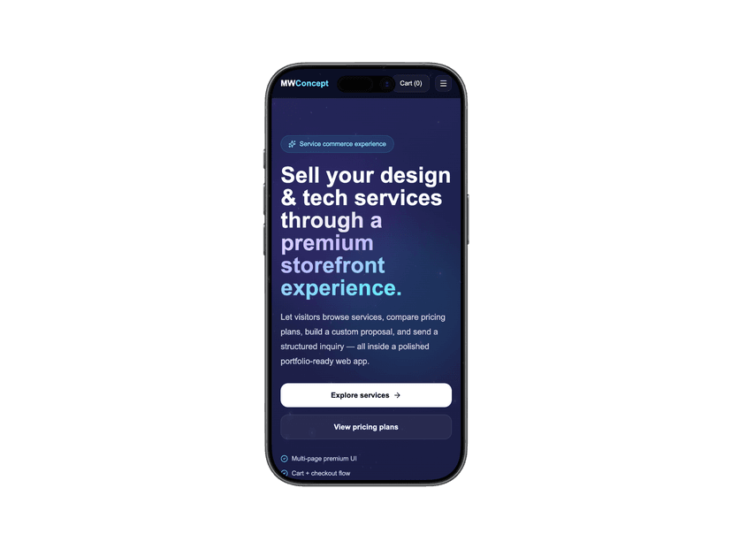 MW Concept mobile mockup